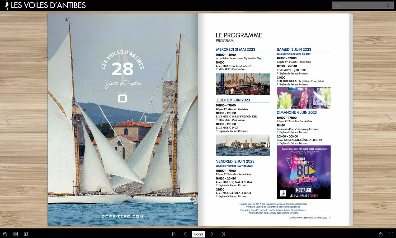 Magazine électronique Voiles d'Antibes 2023